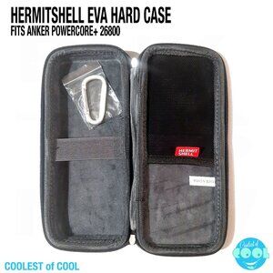 Hermit shell Hard Travel Nylon Case Fits Anker PowerCore 26800 size 9 in x 4 in